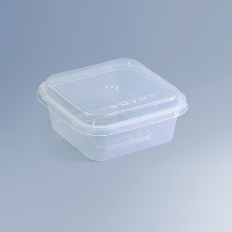 350ml Square Container with Lid MTP Packaging